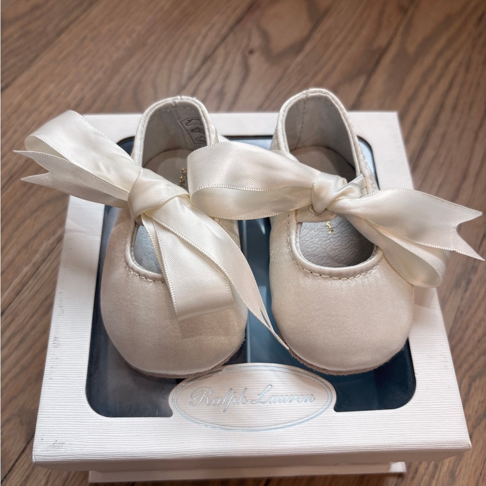 Ralph Lauren Ivory Baby Dress Shoes